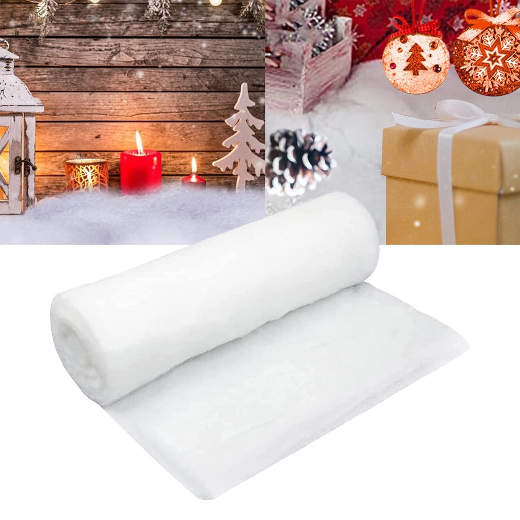 Cuộn Thảm Bông Tuyết Mềm Mại Trang Trí Làng Và Trong Nhà bông phủ gốc cây thông,trang trí noel