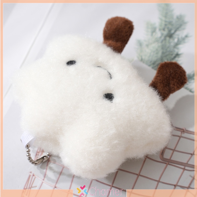 Móc Khóa Hình Búp Bê Nhồi Bông Mềm Mại Dễ Thương Trang Trí Túi Xách / Xe Hơi