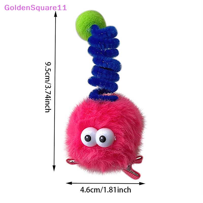 Kẹp Tóc Vải Lông Nhung Mềm Mại Màu Vàng Dễ Thương Vui Nhộn Thời Trang Thu Đông vn