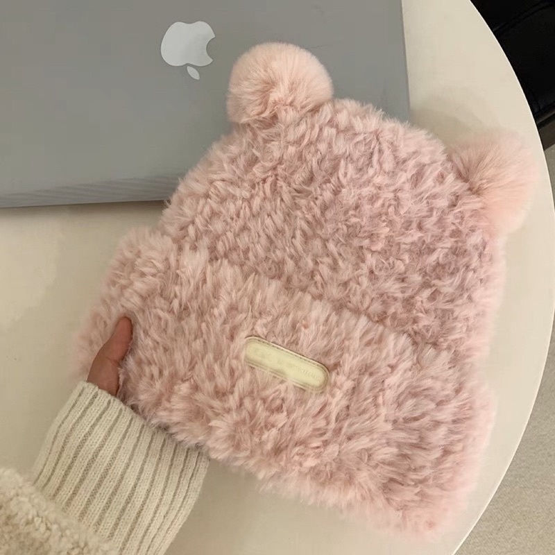 Nón Len Dày Dặn Giữ Ấm Tai Thời Trang Thu Đông Dành Cho Nữ hàng có sẵn