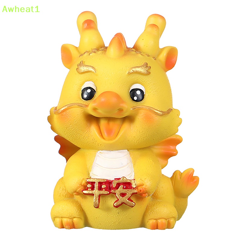 Tượng Rồng Mini Bằng Nhựa resin Trang Trí Bàn Điều Khiển Xe Hơi awheat1 2024 Mới