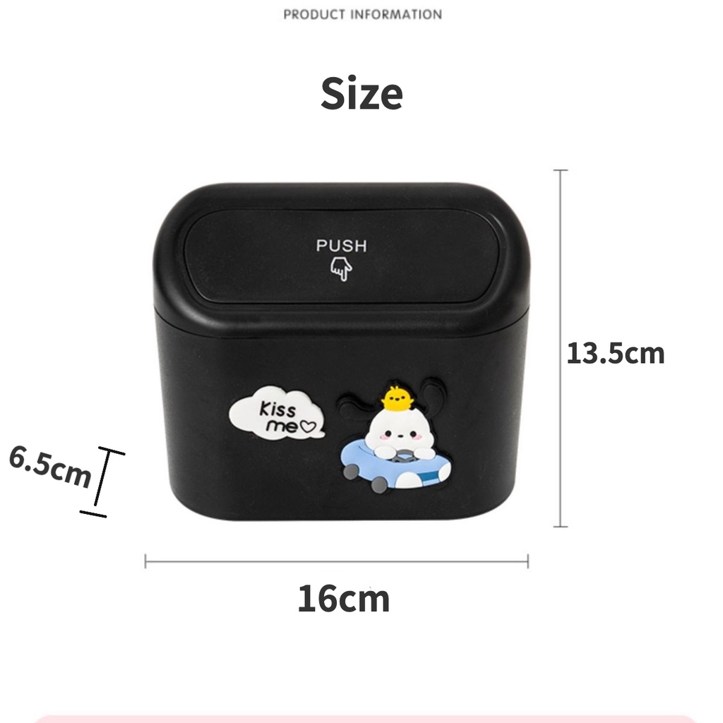 Hoạt Hình Thùng Rác Hình Cún Dễ Thương Cho Xe Hơi Giá Đỡ