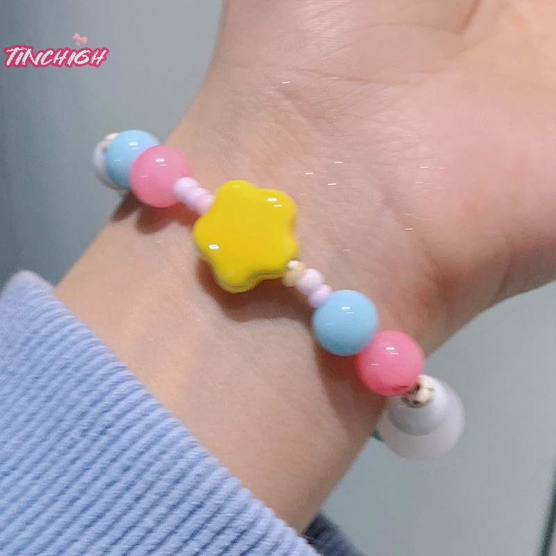 Vòng cổ Chuỗi Hạt Hình Ngôi Sao / Trái Tim Màu Kẹo Ngọt Ngào vintage Thời Trang