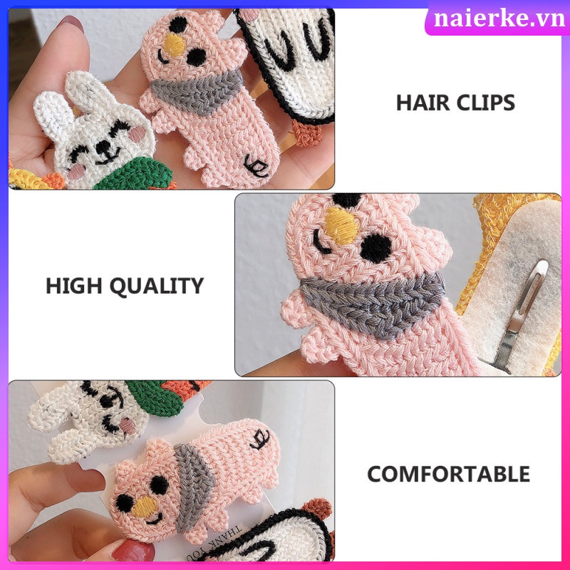 Set 3 Kẹp Tóc Hoạt Hình Dễ Thương Cho Bé Gái