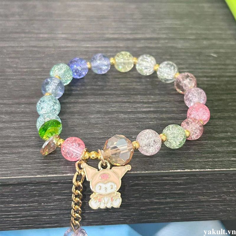 🎀 yakult 🎀sanrio Vòng Tay Hoa Cúc Pha Lê Phiên Bản Hàn Quốc Cho Nữ Sinh