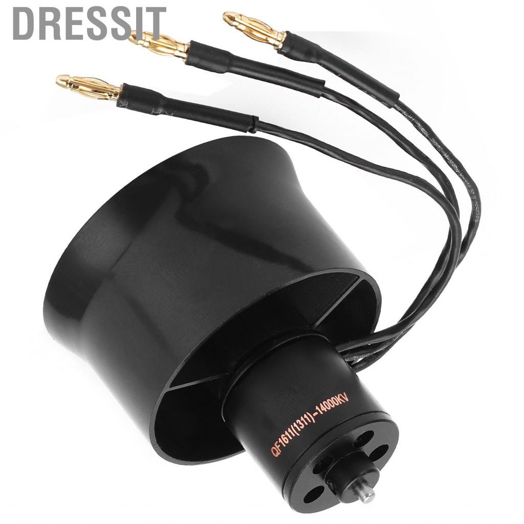 Dressit Brushless Motor EDF Ducted Fan Set  Sturdy 6 Blades QX‑Motor Lightweight for Replacement RC Airplane