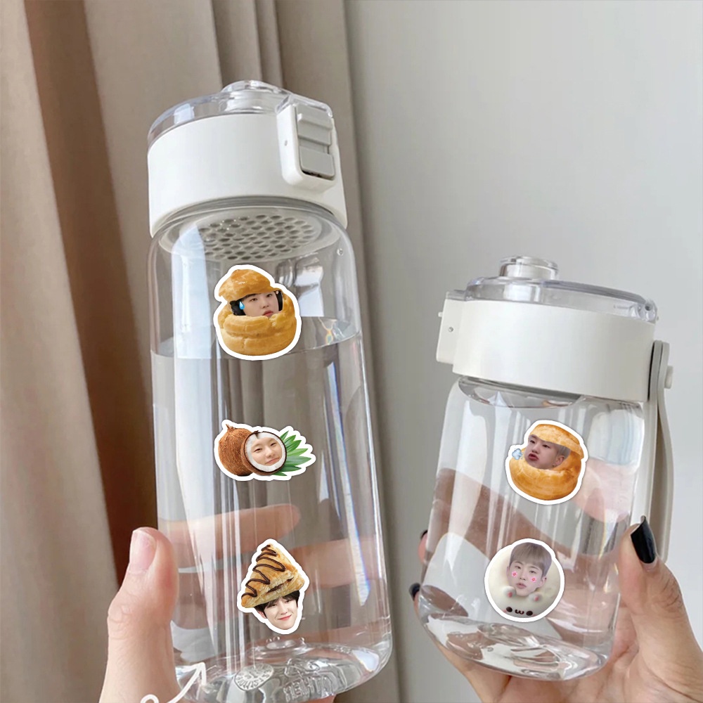 Set 104 Miếng Dán Trang Trí Mũ Bảo Hiểm / Bút Chì In Hình Nhóm Nhạc kpop seventeen