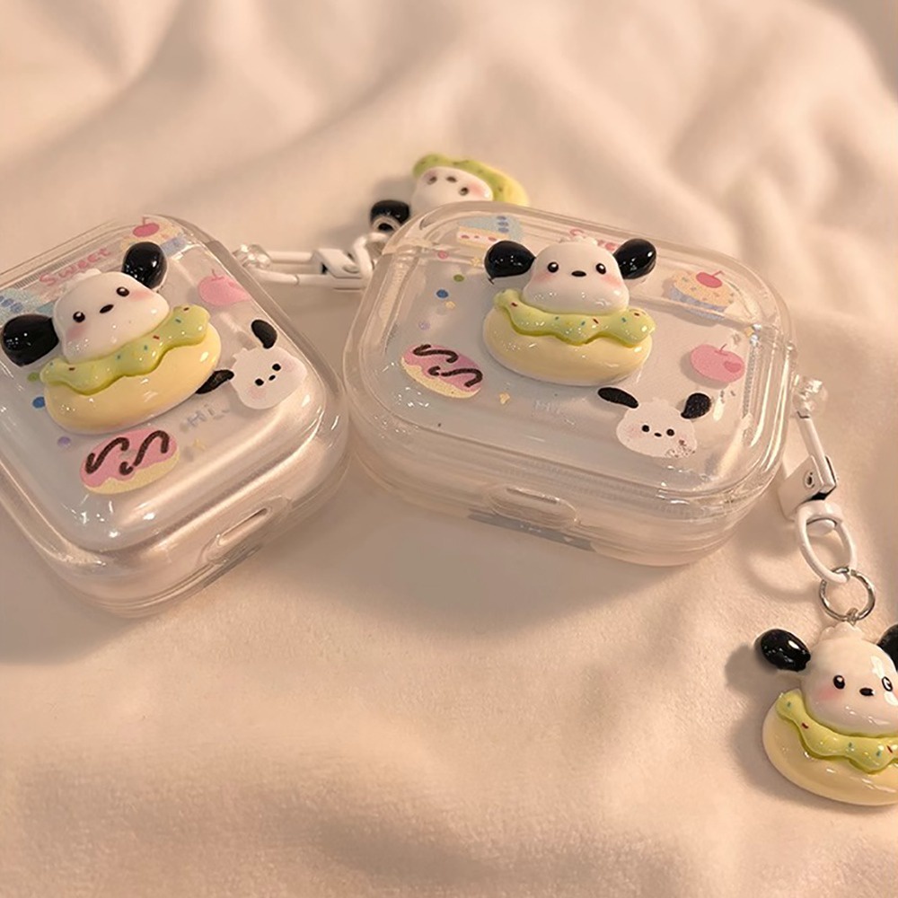 Vỏ Bảo Vệ Hộp Sạc Tai Nghe bluetooth airpods 1 / 2 / 3 / pro 2 Bằng Silicon Hình pochacco 3d Dễ Thương