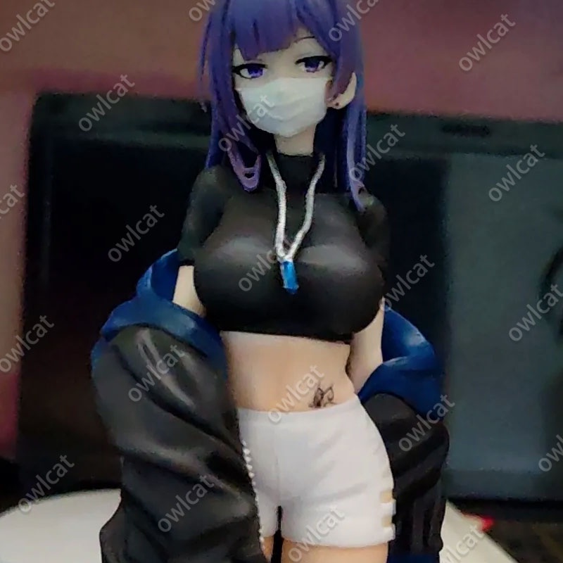 Mô Hình Nhân Vật Illustration Yuna  24cm Size 1/7 Tattooing Vest Mask Sports Girl 3D Illustrator Biya Ydh2101 Maxcute PVC Figure Packed in Box Model