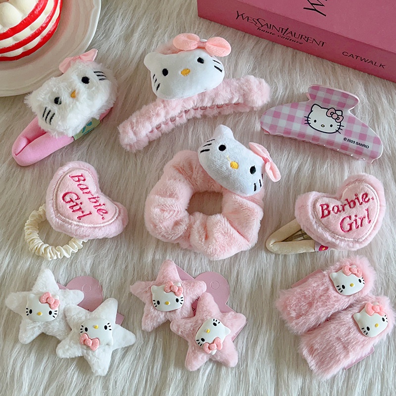 Kẹp Tóc Hình Mèo Hoạt Hình Màu Hồng Dễ Thương Cho Nữ