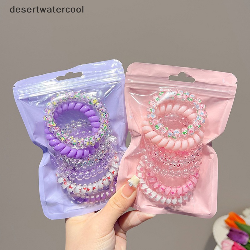 6 Dây Buộc Tóc Lò Xo Co Dãn Màu Sắc Ngọt Ngào Cho Nữ