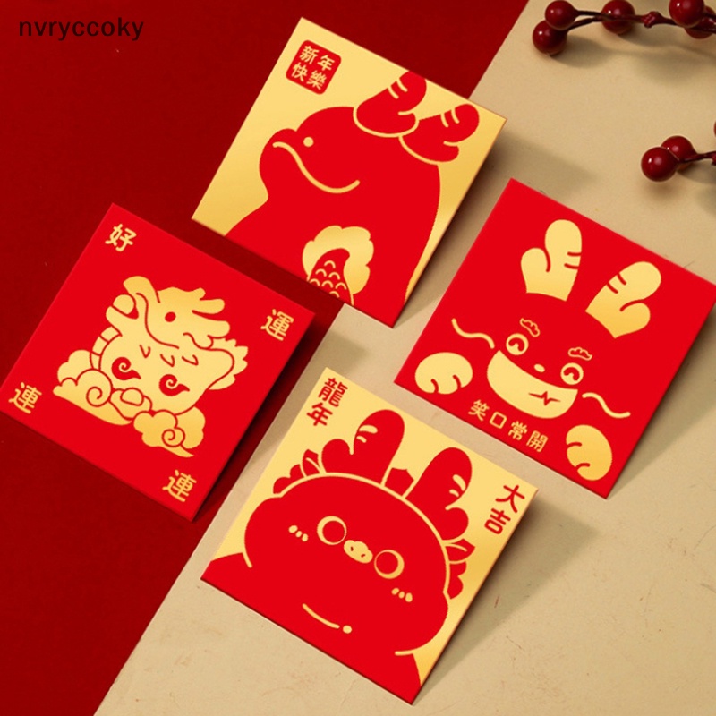 Set 6 Bao Lì Xì Hình Rồng Trung Hoa 2024