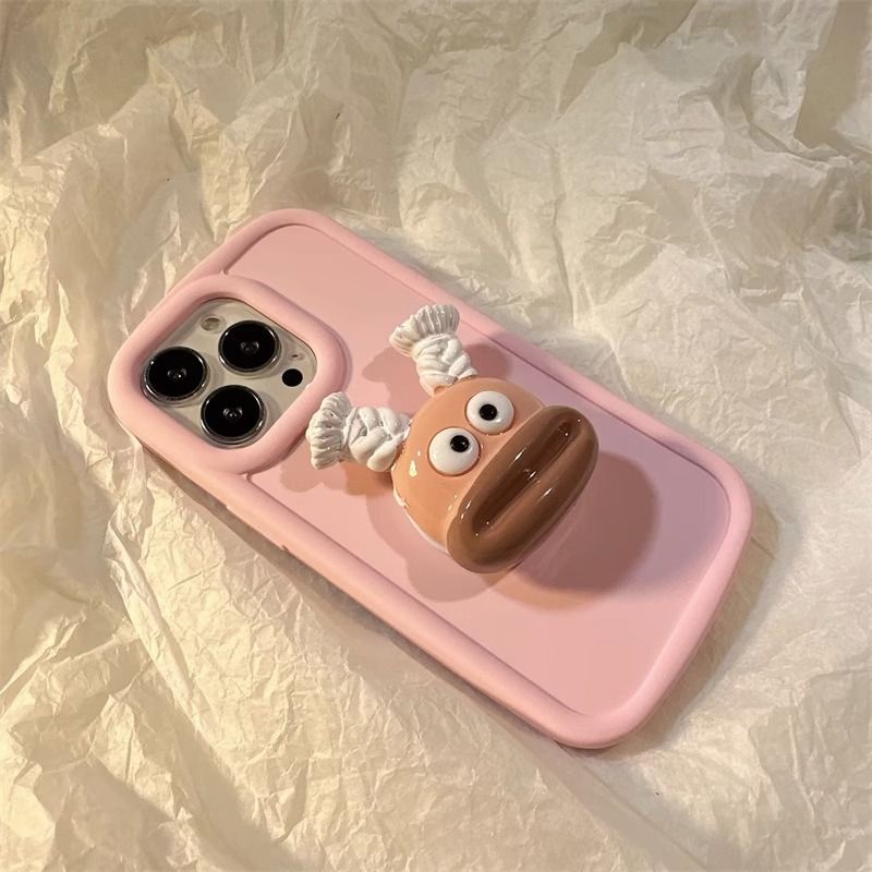 Ốp Điện Thoại Silicon Dẻo Họa Tiết Hoạt Hình Cô Gái Bện Chống Rơi Cho iphone 7 7plus 8 8plus xs xr 11 12 13 14 15pro plus promax silicone