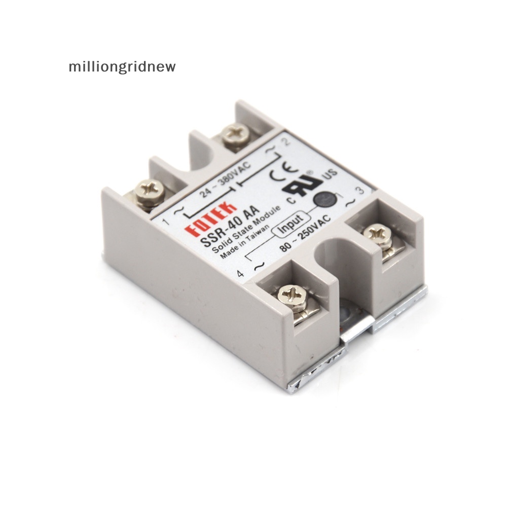 Rơ Le Trạng Thái Học Rắn ssr-40aa-h 40a 80-250v ac to 90-480v ac ssr 40aa mgn