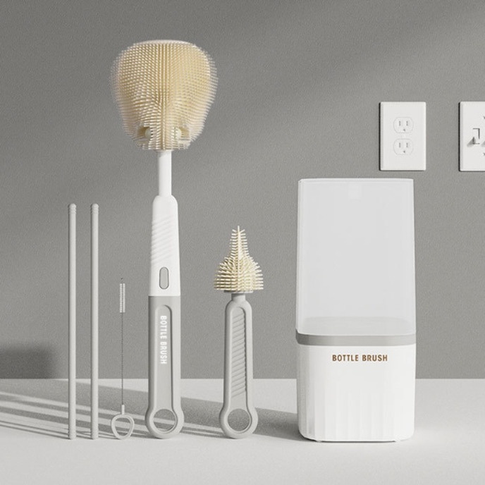 Bộ Cọ silicone Vệ Sinh Bình Sữa Em Bé Đa Năng 6 Trong 1