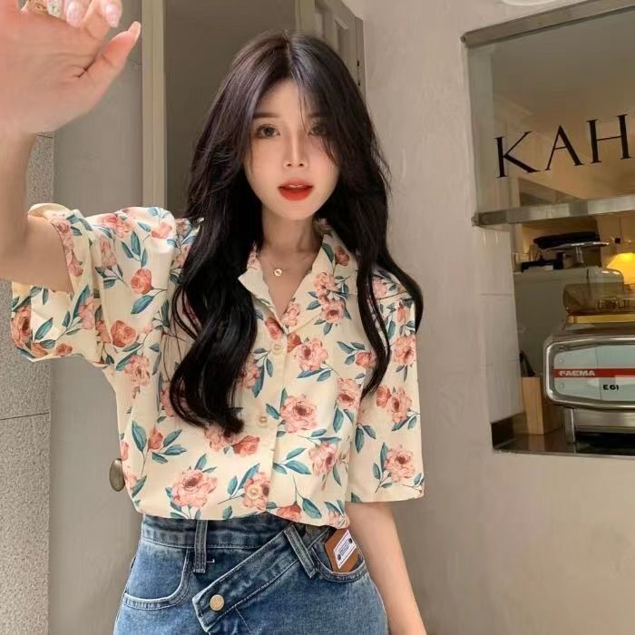 Áo Sơ Mi chiffon Tay Lửng Thoải Mái Thời Trang Mùa Hè Cho Nữ