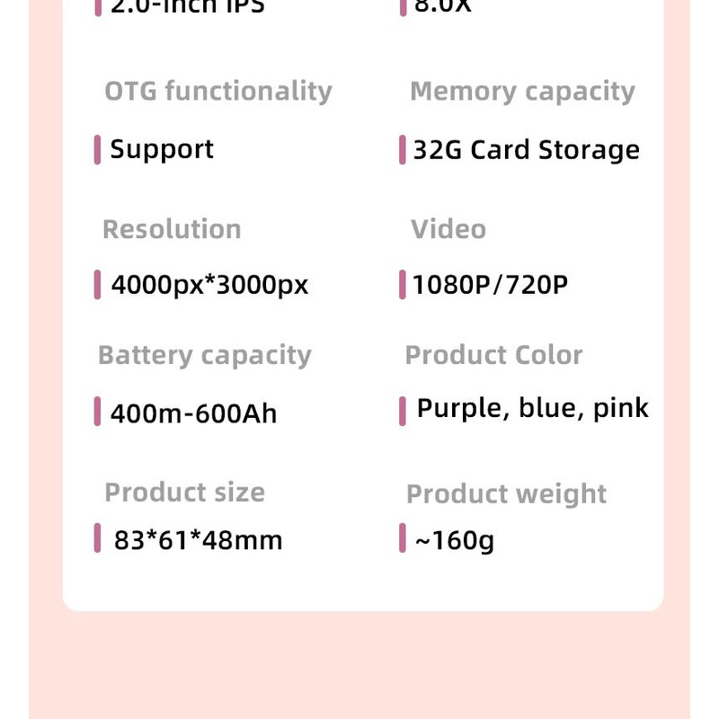 Máy Ảnh Kỹ Thuật Số x10s Màn Hình 4000w 2.0 ips Hình Kỹ Thuật Số Dễ Thương Cho Bé