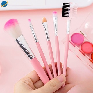 Bộ Cọ Trang Điểm 5 Món Tiện Lợi Màu Hồng ZOE