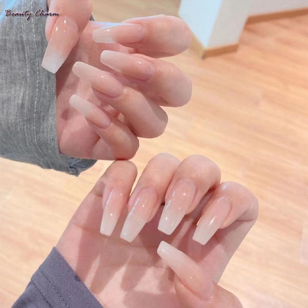 Bộ Móng Tay Giả Dài Hình Chữ Nhật
