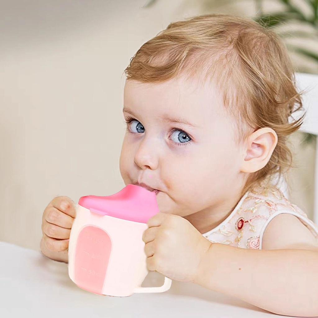 Bình Đựng Nước 10-36 Tháng Có Tay Cầm Chống Rò Rỉ Chống Sốc Cho Bé Sơ Sinh 150ml
