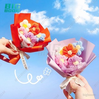 Bó Hoa Giả Đan Tay Thủ Công Xinh Xắn Dùng Làm Quà Tặng