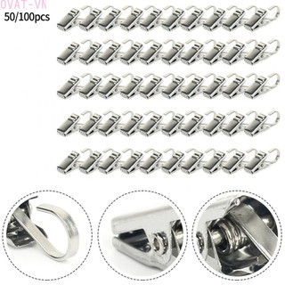 50/100*-Stainless Steel Curtain Clips With Clip Hooks Curtain Hooks For Curtains