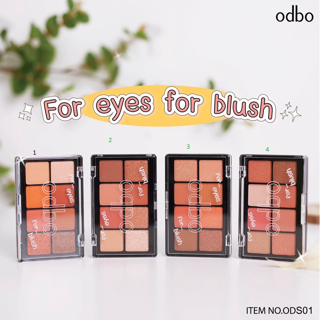 Set Phấn Mắt Má Hồng Odbo Eyeshadow And Blush