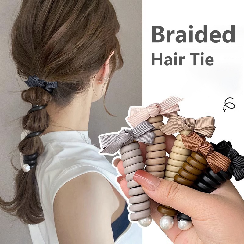 Thời Trang Dây Cột Tóc Dạng Xoắn Co Giãn Cho Nữ