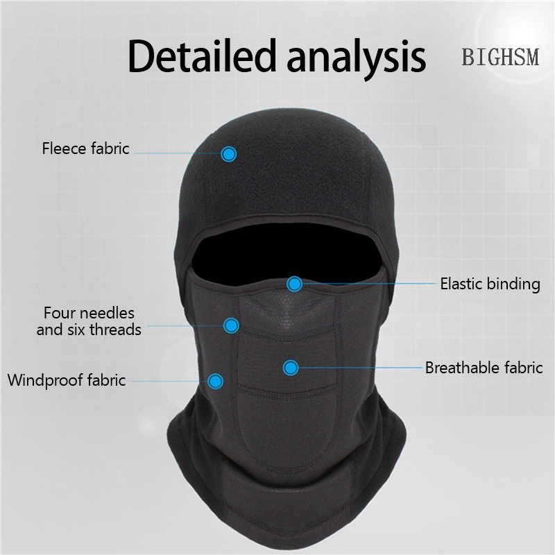 Mũ Trùm Đầu Đi Xe Đạp Kèm Mặt Nạ Giữ Ấm Chống Gió Mùa Đông