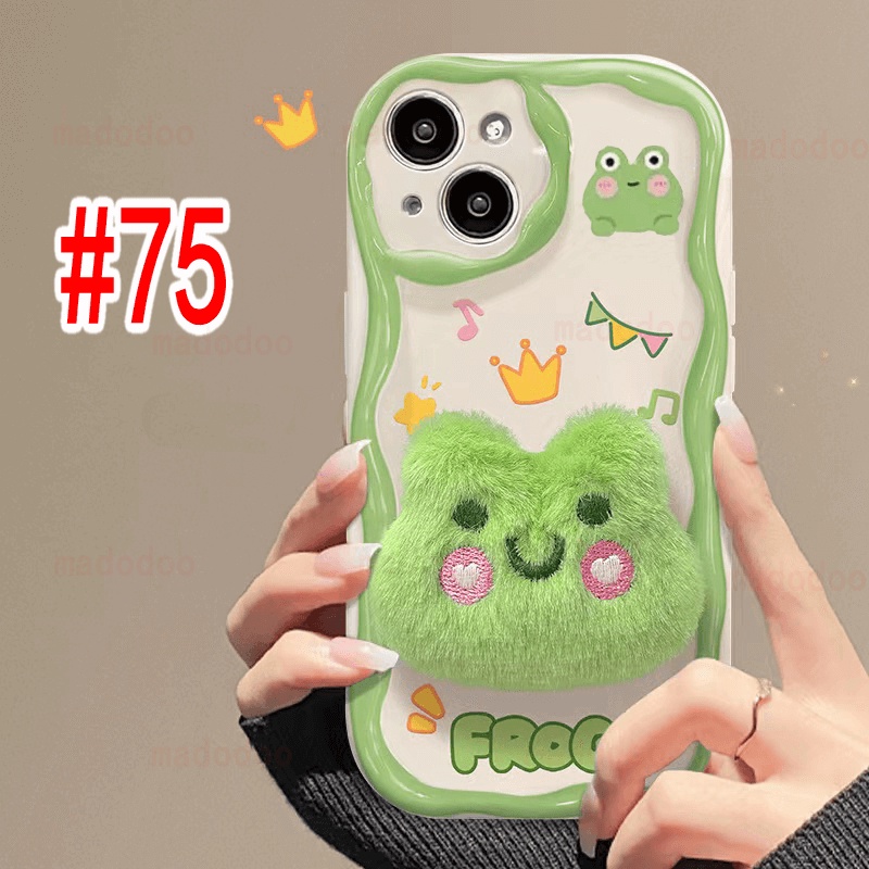 Ốp lưng Xiaomi Mi 14 13T 13 12 12X 12S 11 Lite POCO M3 X3 NFC Pro Redmi Note 10 10S 9 9S 8 8A 7 Cute Wavy Cream Edge Loppy Frog beaver 3D Plush Cartoon Support Full Fine Hole Airbag Anti-fall Soft Phone Case NY 74