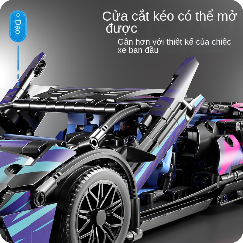 Đồ chơi lắp ráp siêu xe CyberPunk 1:14 1318+ PCS có điều khiển từ xa