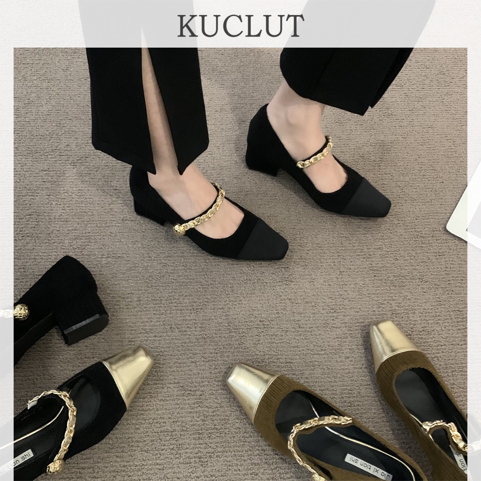 KUCLUT dép sandal nữ đế cao giày cao gót nữ đi chơi giày sandal Linh hoạt Thời trang Phối màu tinh tế Nổi bật FLF23B0L2I 46Z231115
