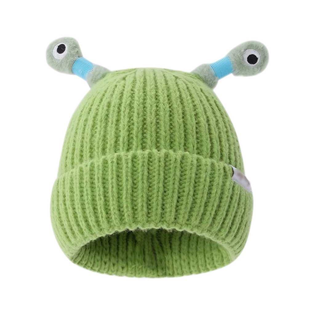 Mũ Len beanie Dệt Kim Có Đèn led Phát Sáng Hình Đôi Mắt Dễ Thương Vui Nhộn Chống Mài Mòn Giữ Ấm Mùa Đông Châu Á Yêu Thích Của Người Mua Sắm