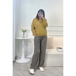 Quần bầu thu đông chất len CHIE Pants, quần bầu dáng suông bigsize ấm áp co giãn rất tốt thiết kế bởi LAMME