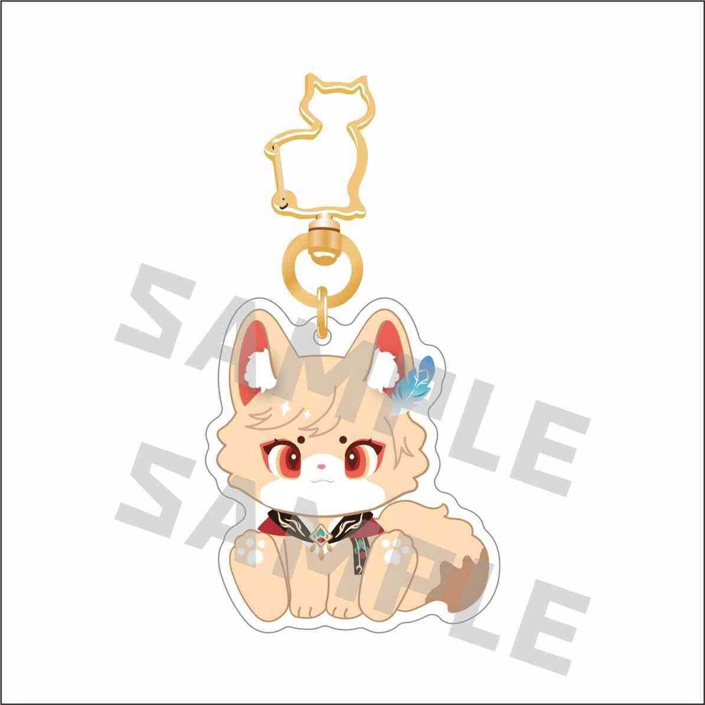 Móc khoá Genshin Impact Cat Anime KeyChain Meow Kaveh Baizhu Kirara Phụ Kiện Trang Trí Túi xách Balo