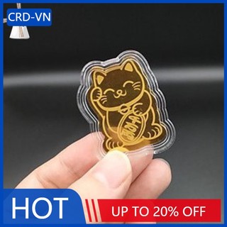 Mèo thần tài dán điện thoại ví tiền chiêu tài lộc may mắn / trâu thần tài / linh phù