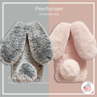 Ốp Điện Thoại Hình Thỏ Bông Đính Đá Cho iphone 15 14 13 12 mini 11 pro max xs xr x 8 7 plus