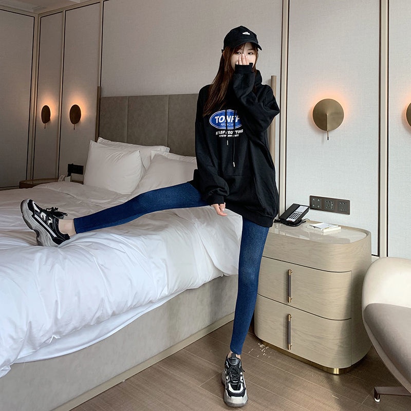 Quần Legging cotton Da Lộn Mỏng Lưng Cao Ôm Dáng Thời Trang Mùa Xuân 2023 Cho Nữ