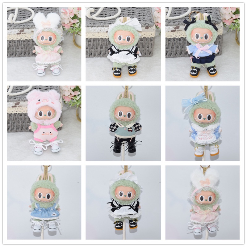Mới Bộ Áo Liền Quần Vải cotton 15cm Cho Búp Bê