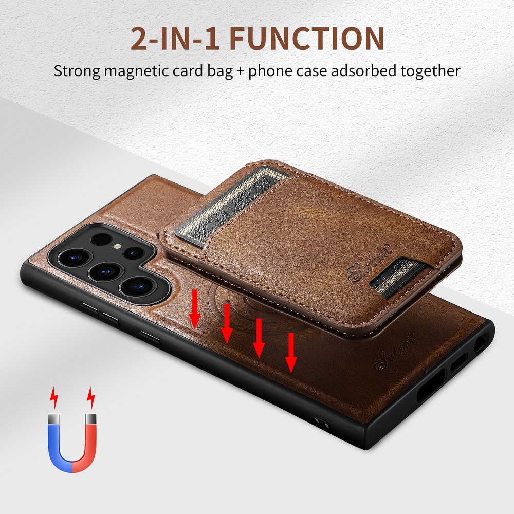 Bao Da Điện Thoại Có Ngăn Đựng Thẻ Từ Tính 2 Trong 1 Cho samsung s23ultra s22 ultra s23 plus s22 + note 20 ultra