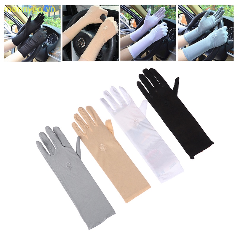 1 Đôi Găng Tay Lái Xe Chống Tia uv Thoáng Khí Cho Nữ vn