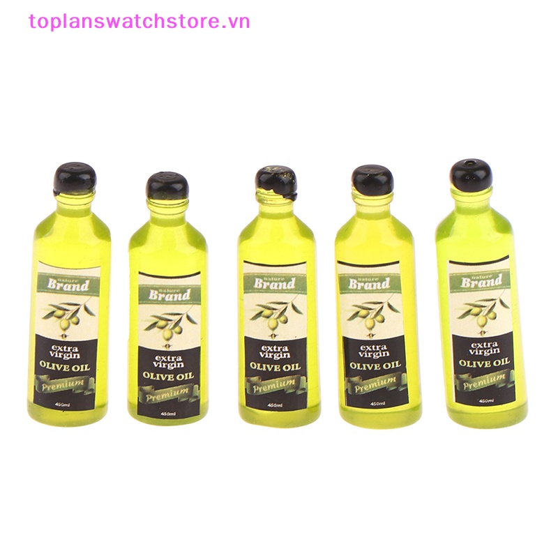 Set 5 Mô Hình Chai Nước Sốt Mini Trang Trí Nhà Búp Bê