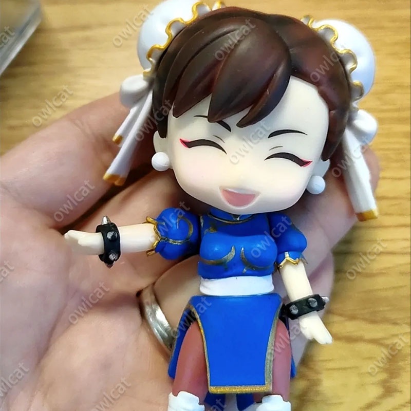 Mô Hình Nhân Vật Street Fighter Chun-Li  10cm 1993# SF Action Figure Kungfu Girl Cheongsam Chi-pao ICPO Police PVC Packed in Box Model Capcom Nendoroid
