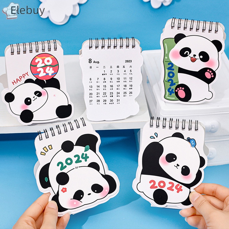 Lịch Để Bàn mini Hình Gấu Trúc Hoạt Hình 2024