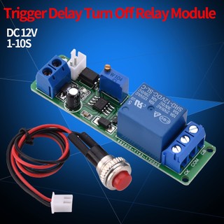 Punkyrabbit dc 12v hẹn giờ có thể điều chỉnh độ trễ tắt mô-đun thời gian rơle công tắc thời 1 ~ 10 giây