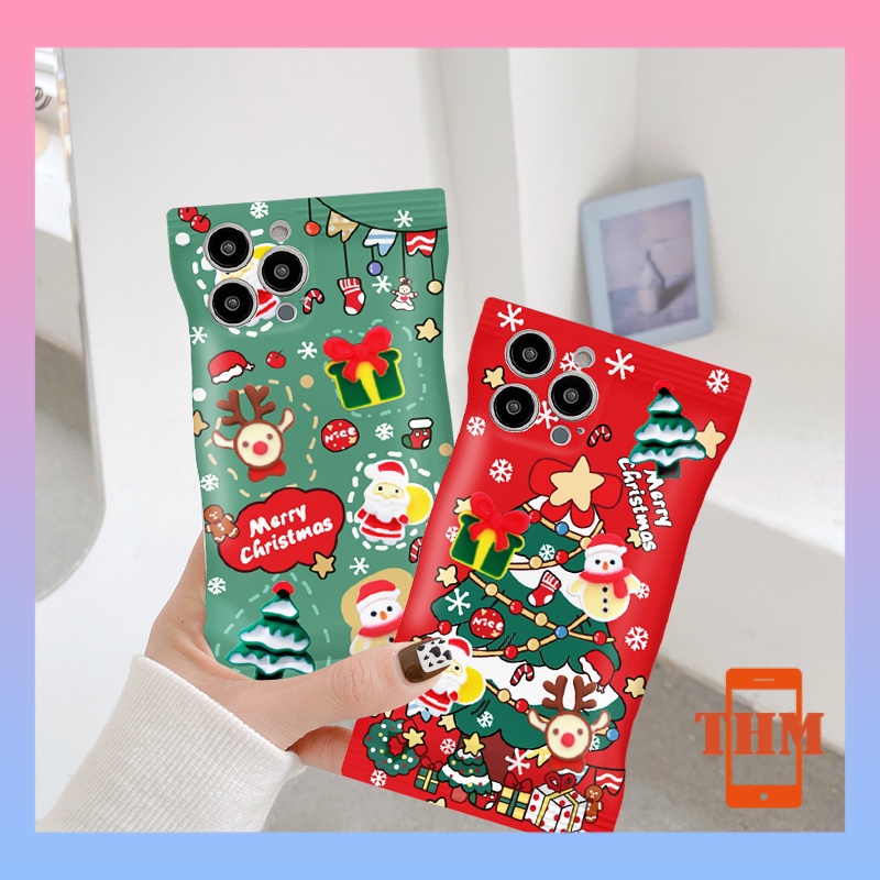 Ốp lưng iphone Cây Thông Ông Già Noel Hình Vỏ Kẹo 7/8/7plus/8plus/x/xsmax/Xr/11/11pro/11promax/12/12promax/13/14/promax