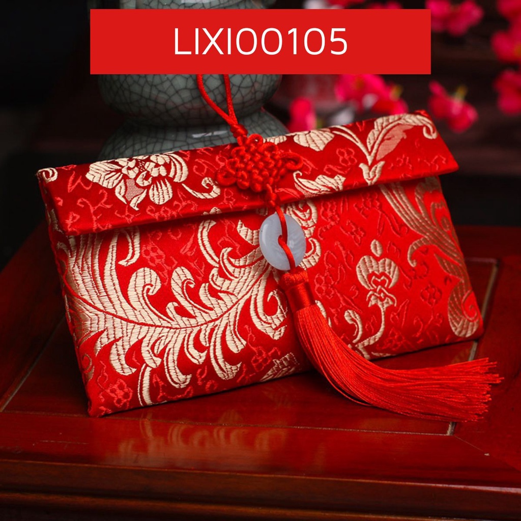 Bao lì xì vải gấm cao cấp cho ngày tết, chúc mừng đám cưới nạp tài lộc may mắn nhiều mẫu lựa chọn