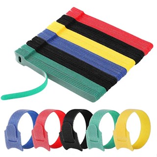 Bộ 1/10 Dây quấn giữ dây cáp tai nghe dây cáp sạc gọn gàng bằng nylon tiện lợi