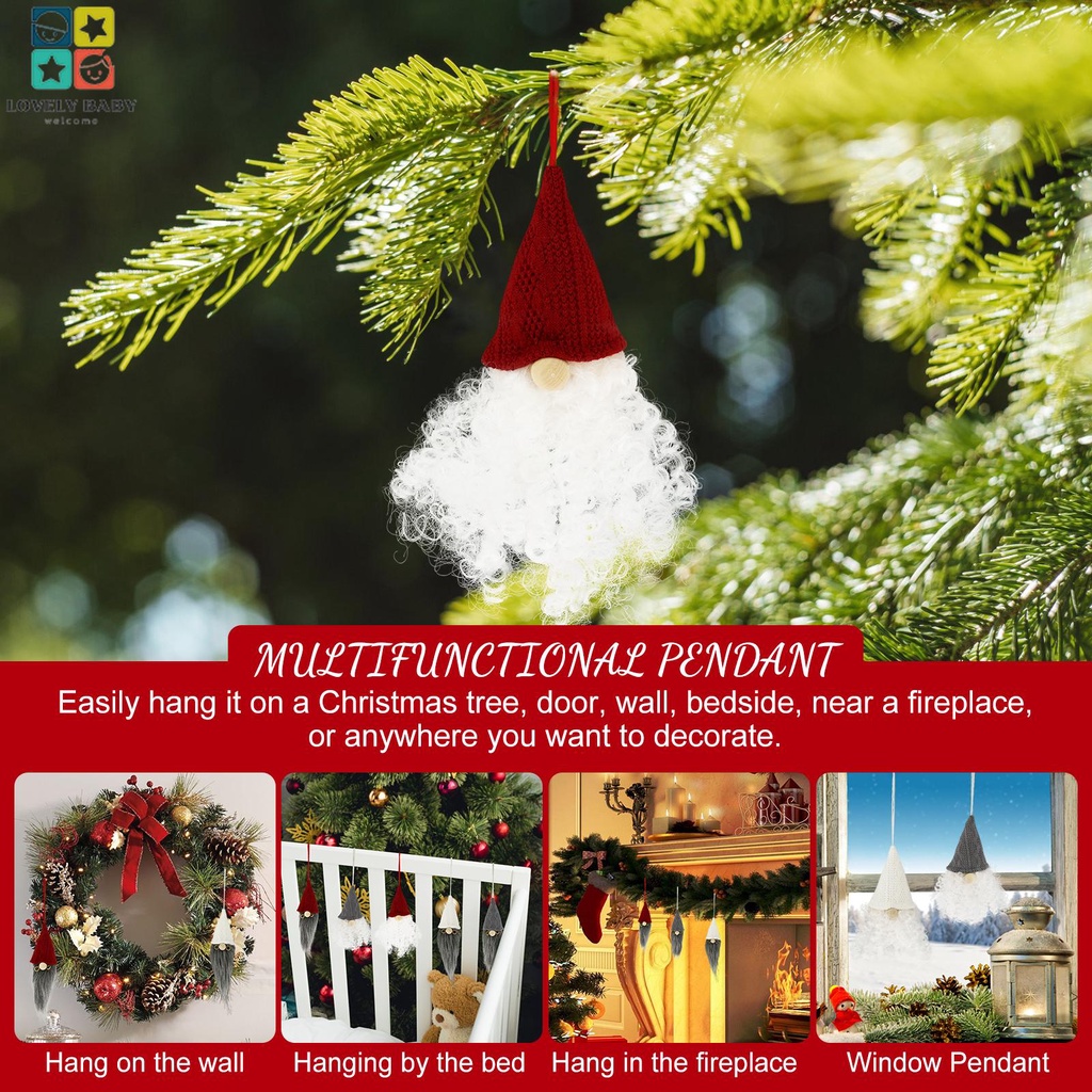 6 Phụ Kiện Trang Trí Cây Thông Giáng Sinh Bằng Vải Bông Mềm Mại Dễ Thương Xinh Xắnsbc4138