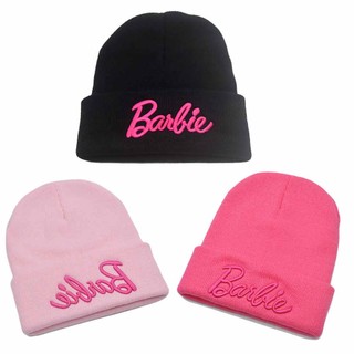 Women Barbie Knitted Beanie Hat Winter Warm Outdoor Cuffed Cap Barbie Fans Gift
